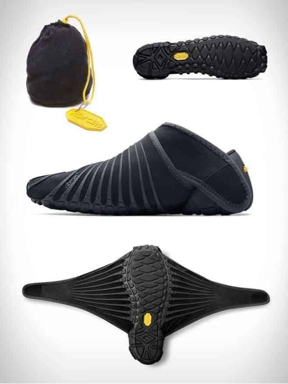 Men’s Vibrant Furoshiki Black Minimalist Slip-On Runner Shoes - Size XL.